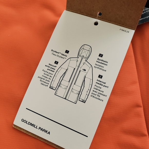 THE NORTH FACE GOLDMILL INSULATED PARKA - PAPAYA ORANGE/PICANTE RED - Picture 13 of 14